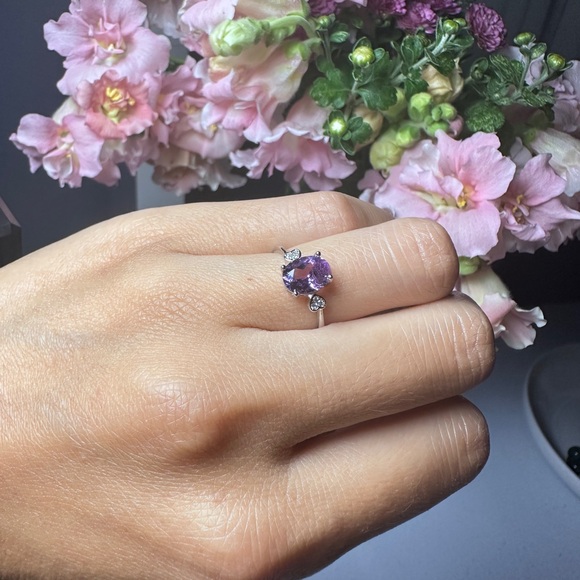 Natural Amethyst Bracelet and Ring Set - Picture 4 of 9